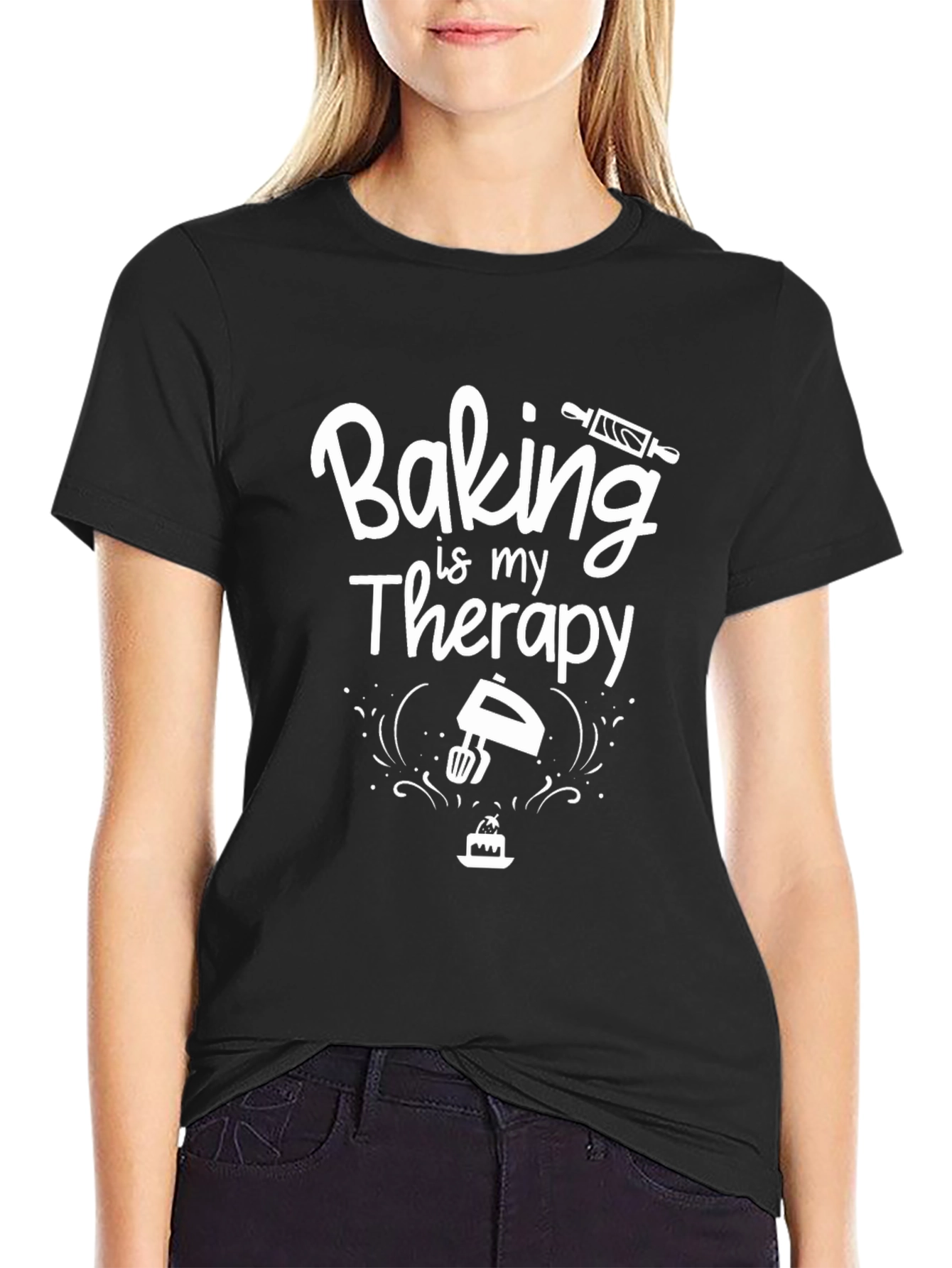 Baking is My Therapy Graphic T-Shirt