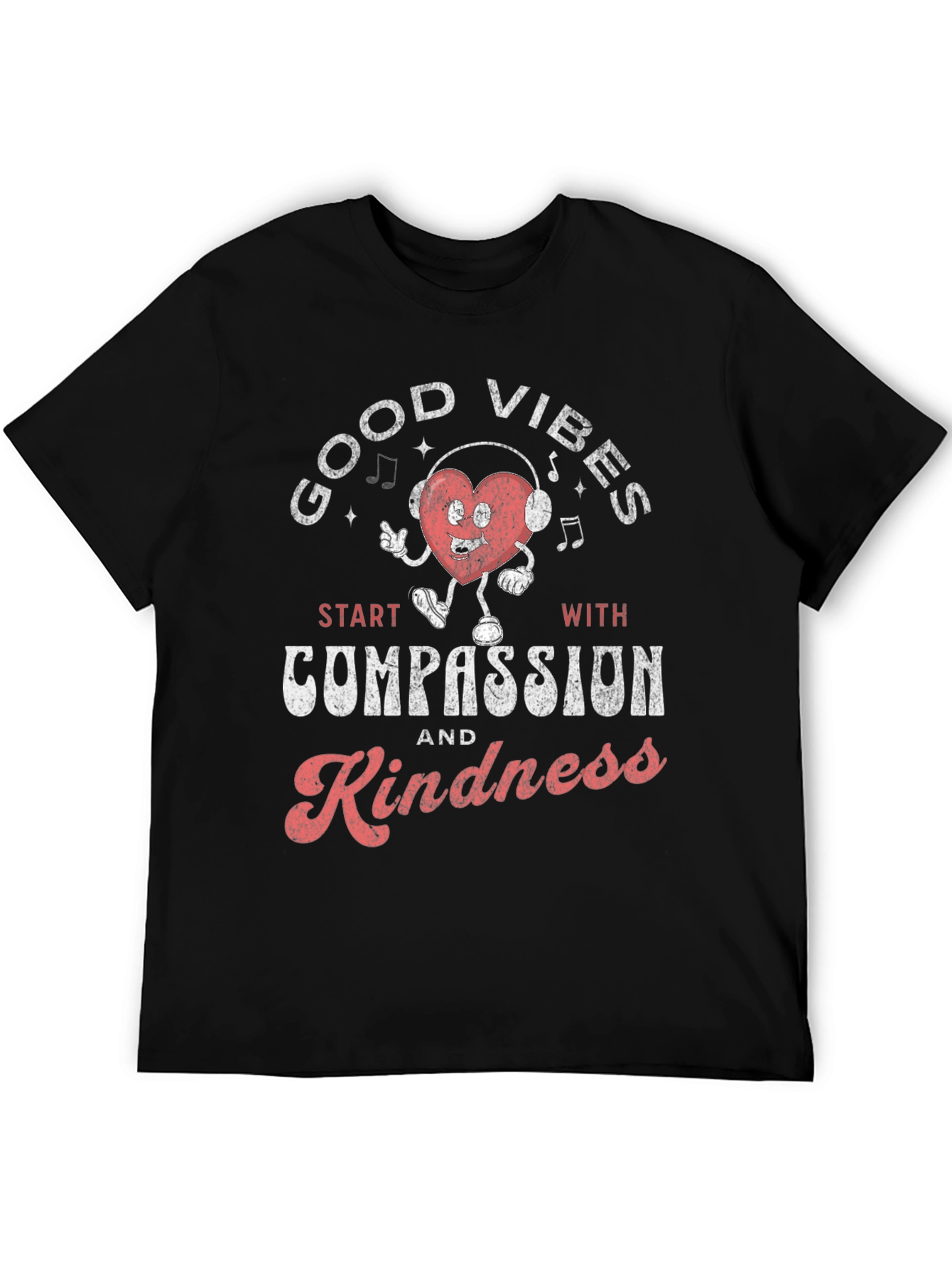 Good Vibes Compassion Kindness Graphic T-Shirt