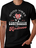 Good Vibes Compassion Kindness Graphic T-Shirt