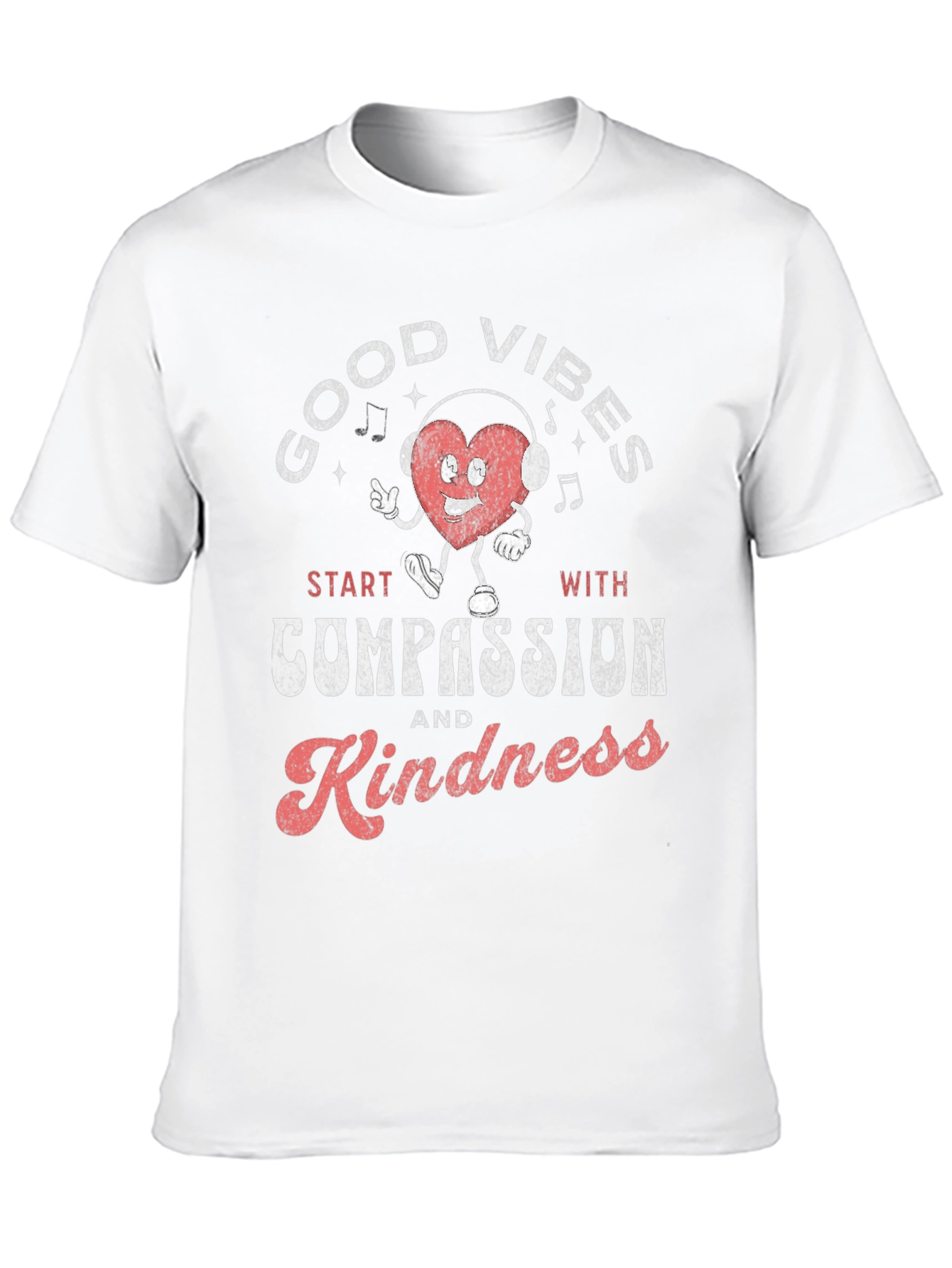 Good Vibes Compassion Kindness Graphic T-Shirt