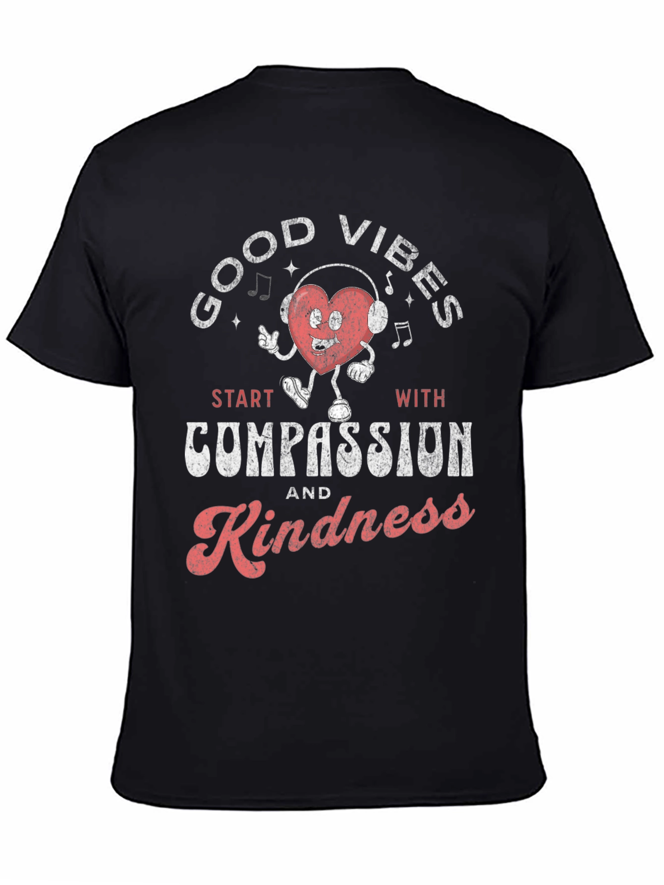 Good Vibes Compassion Kindness Graphic T-Shirt
