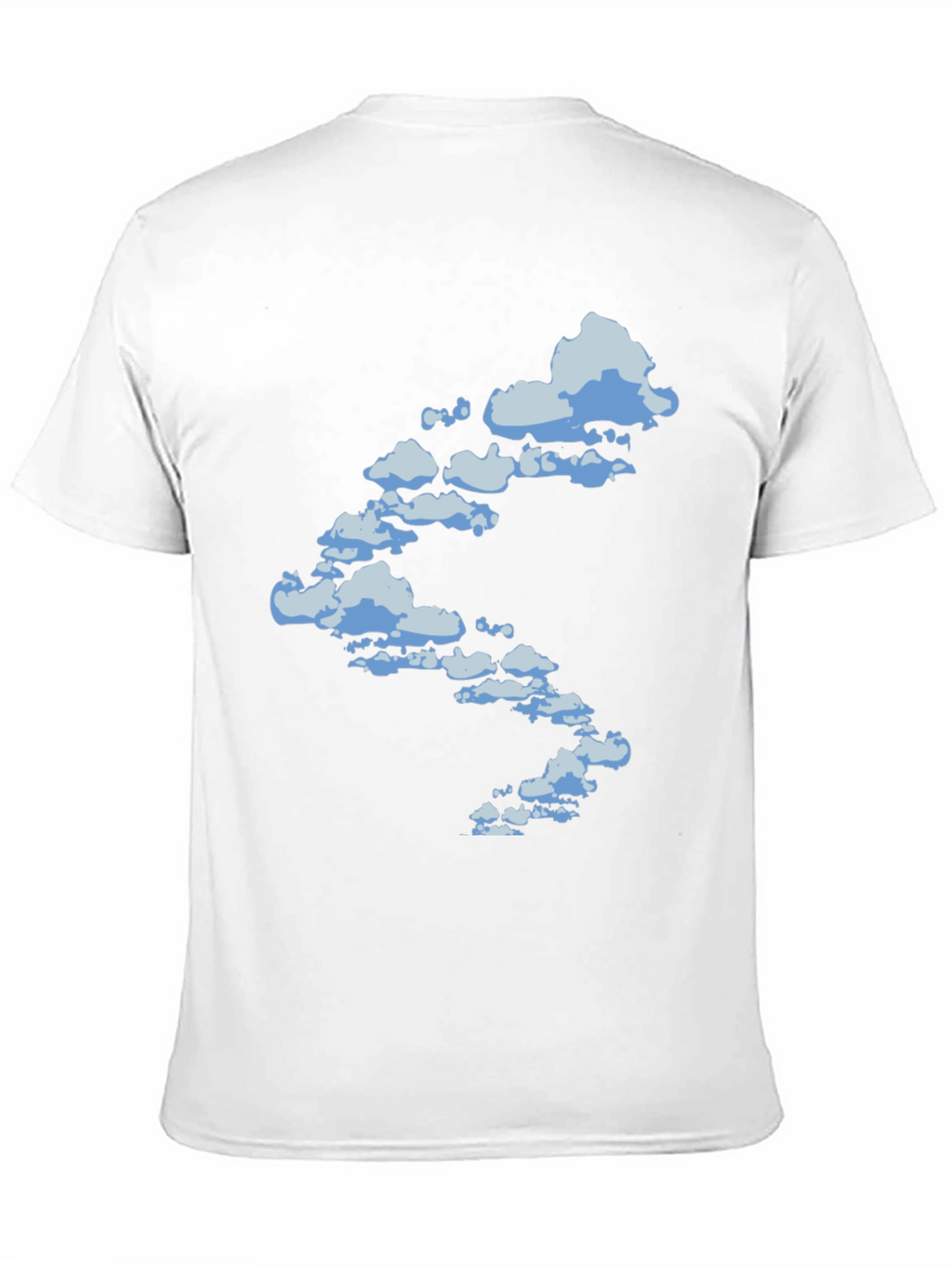 Cloud Print Black Cotton T-Shirt