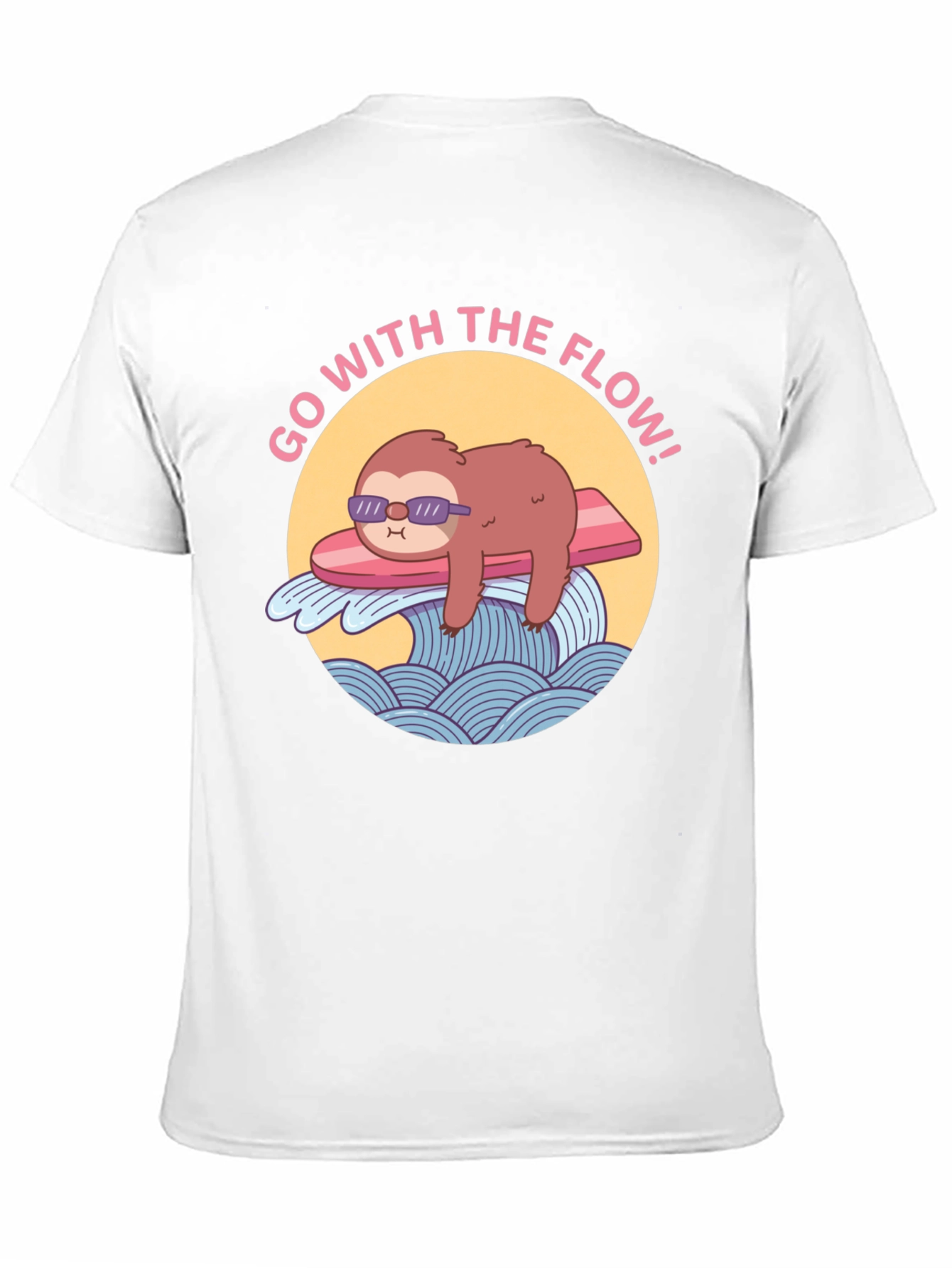 Go With The Flow Sloth Graphic Tee