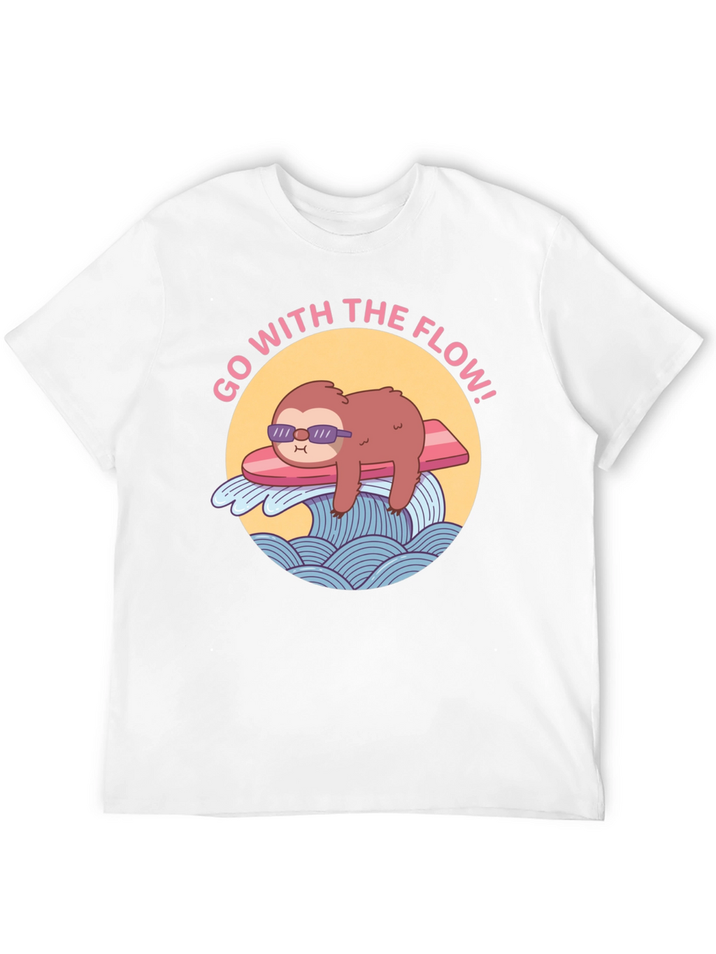 Go With The Flow Sloth Graphic Tee
