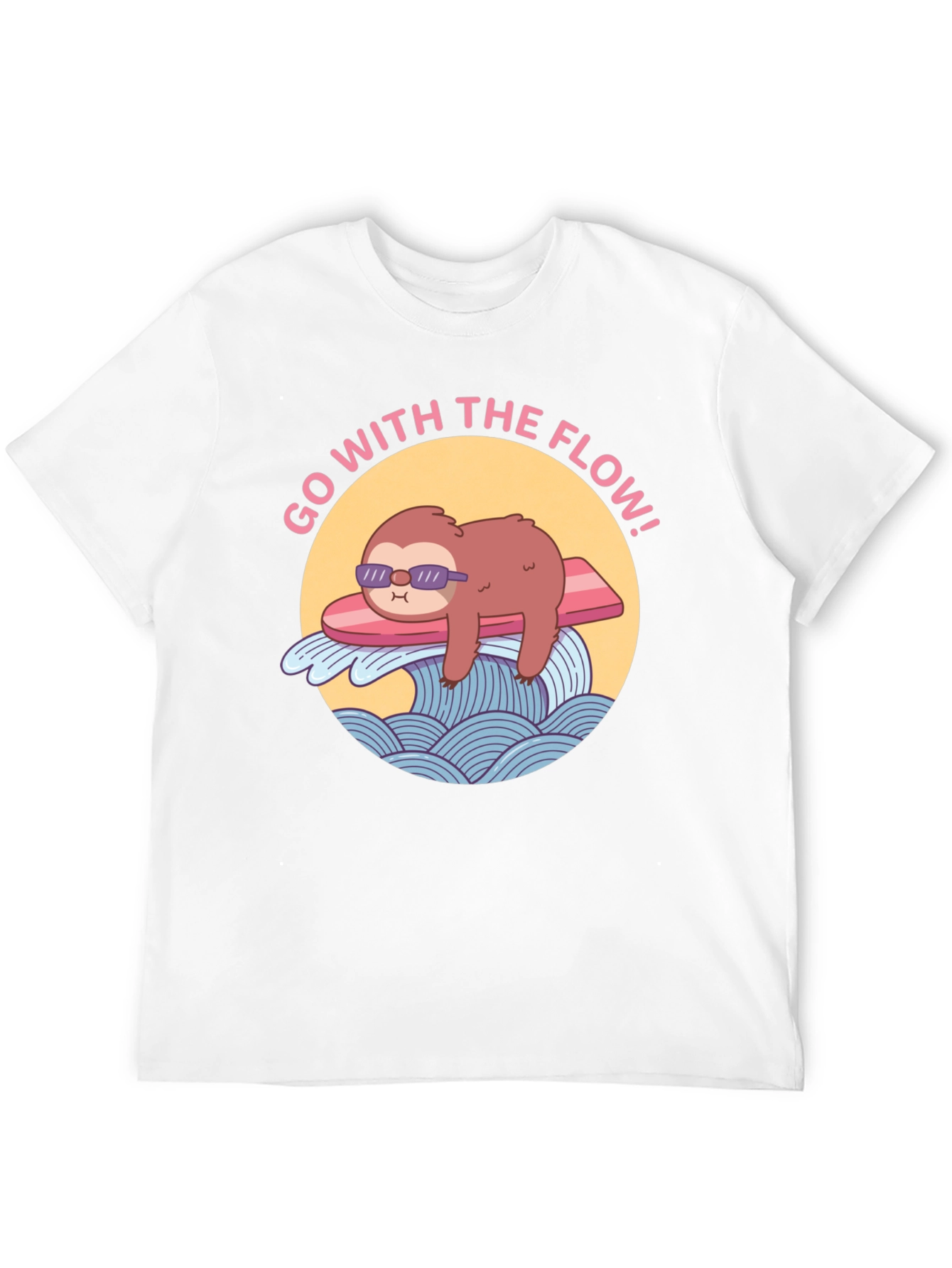 Go With The Flow Sloth Graphic Tee