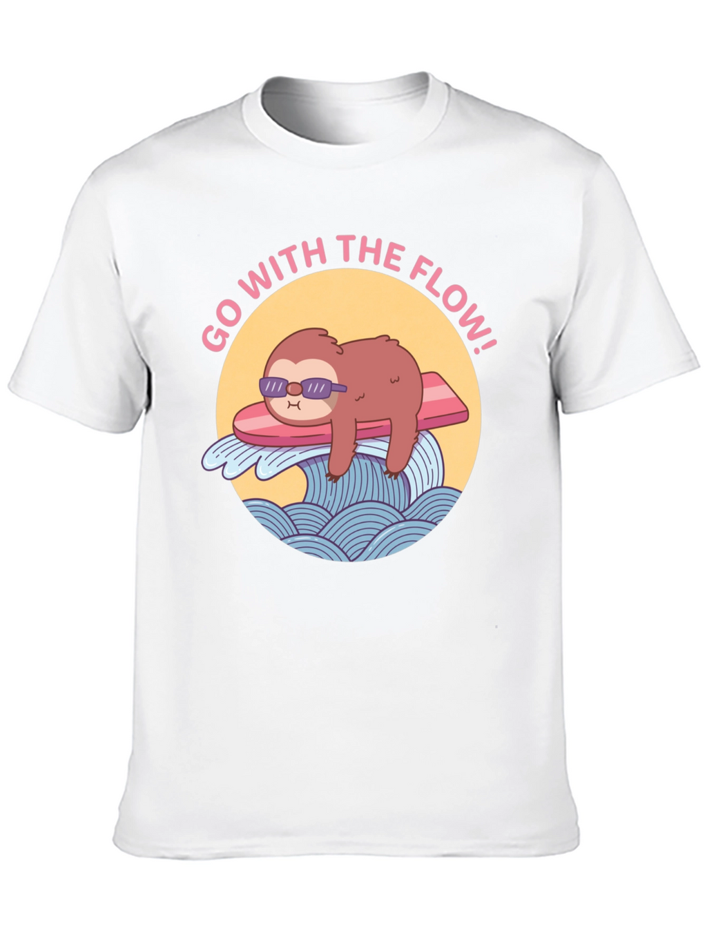 Go With The Flow Sloth Graphic Tee