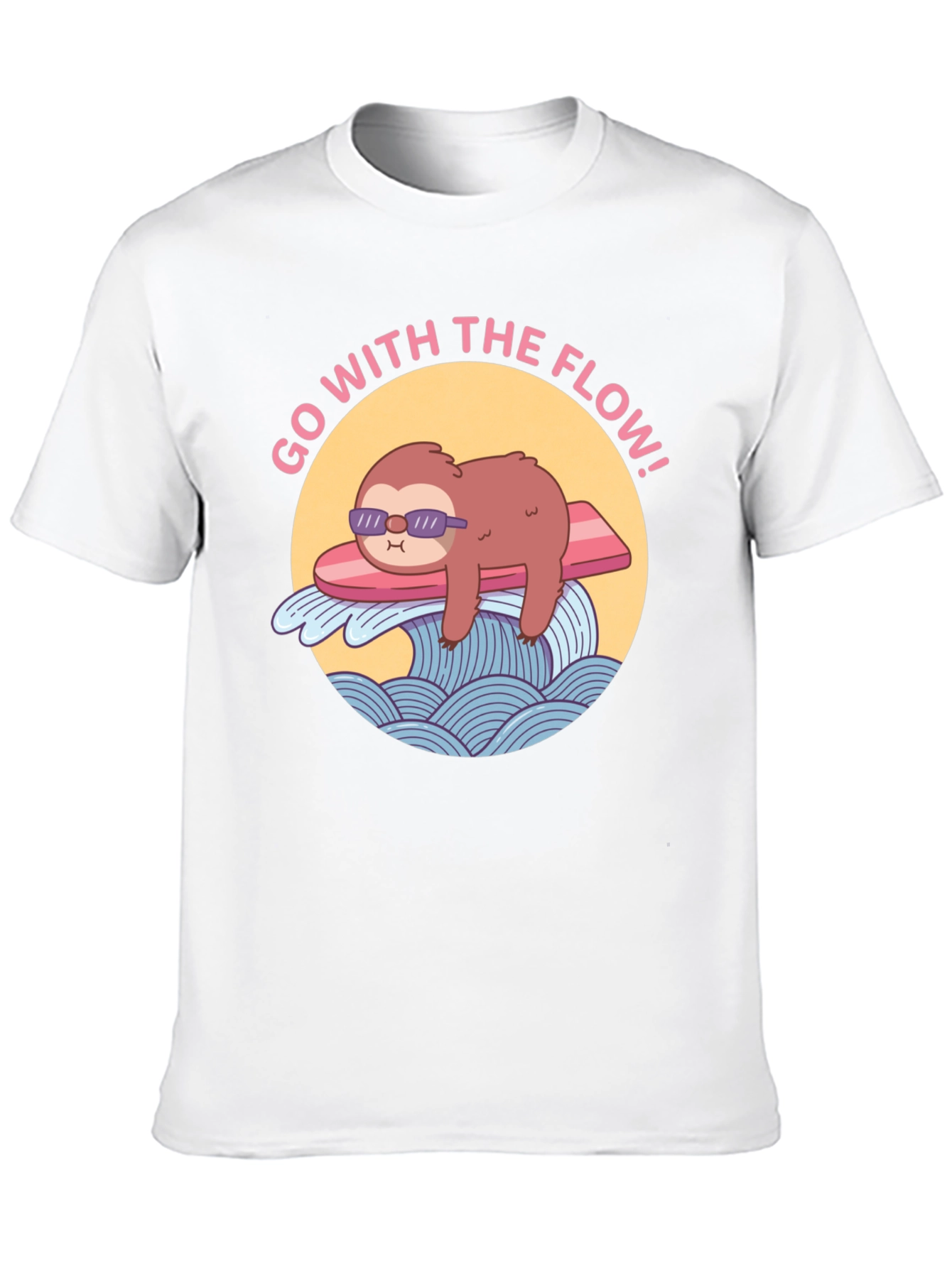 Go With The Flow Sloth Graphic Tee