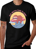 Go With The Flow Sloth Graphic Tee