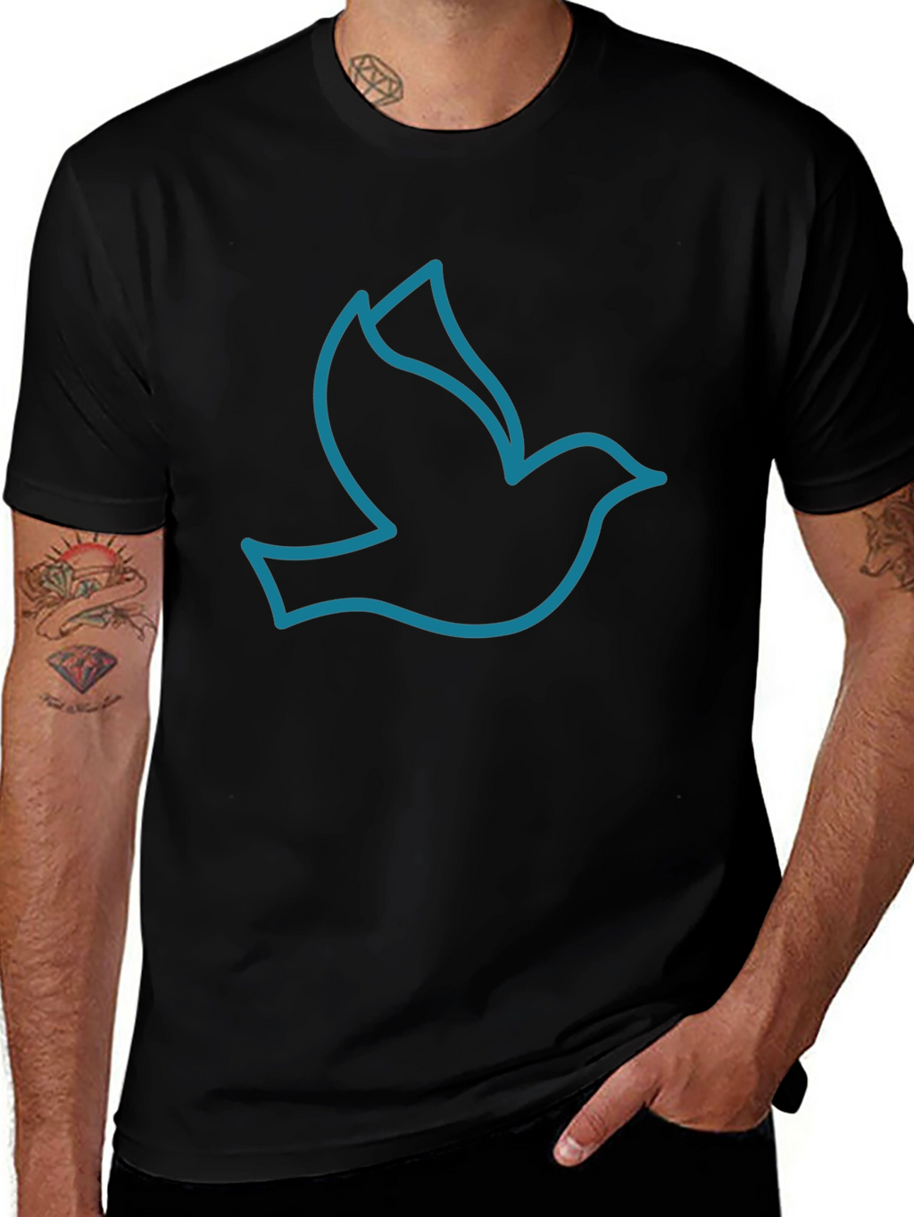 Dove Graphic Tee - Mens Black T-Shirt