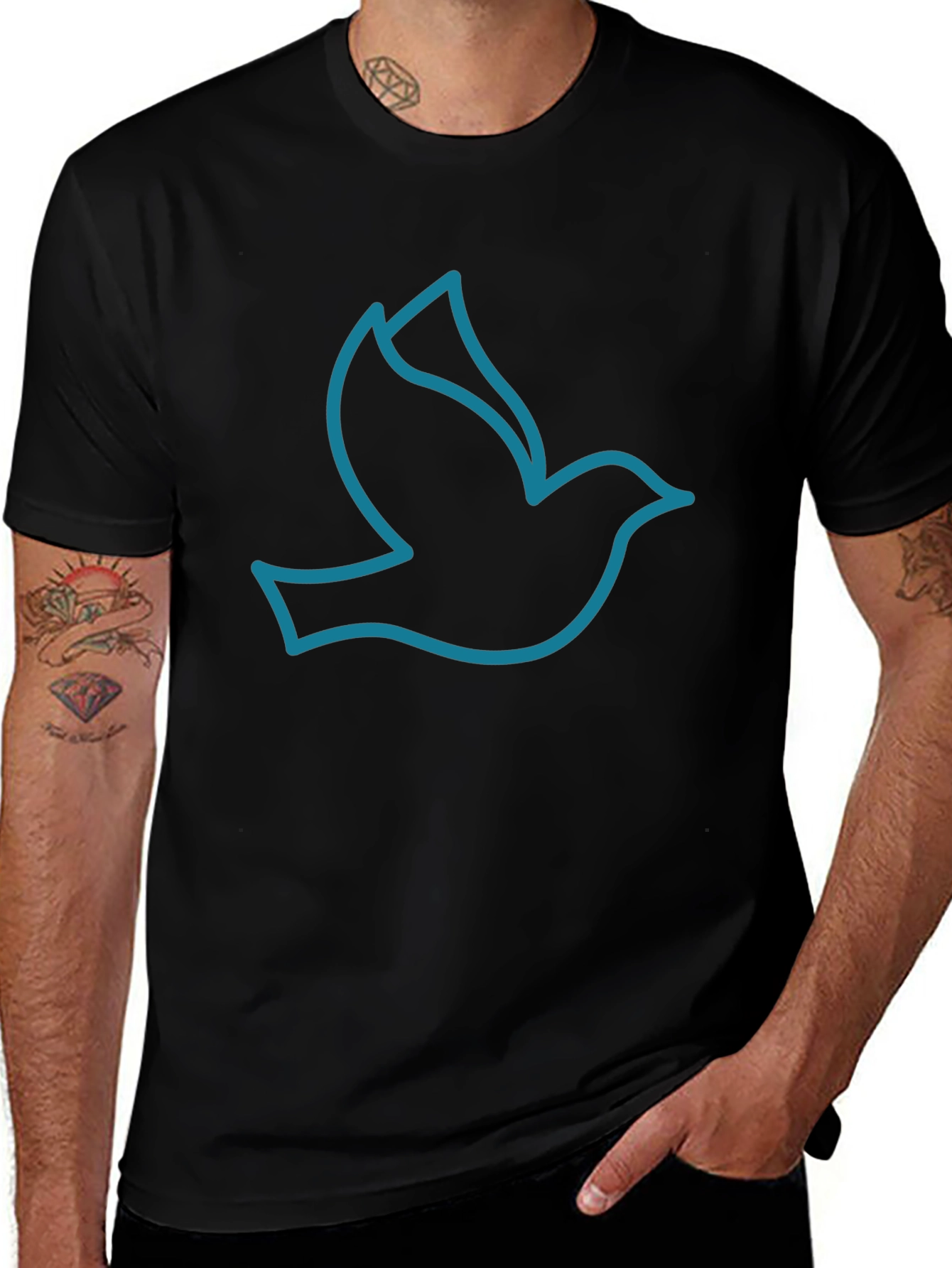 Dove Graphic Tee - Mens Black T-Shirt