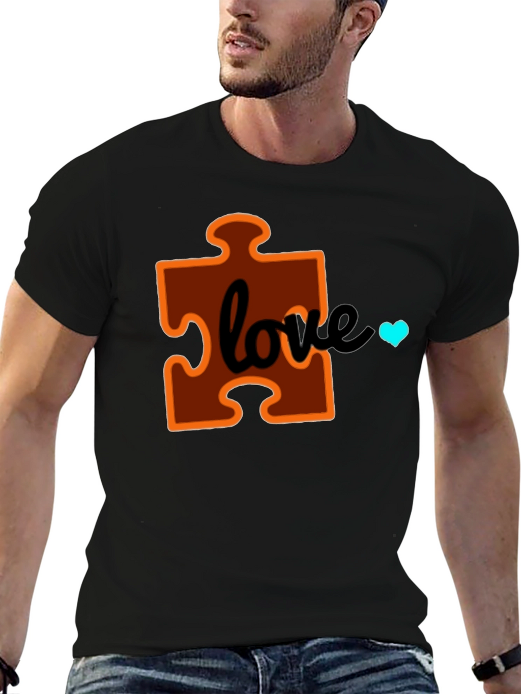 Autism Awareness Puzzle Piece Love T-Shirt