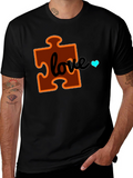 Autism Awareness Puzzle Piece Love T-Shirt