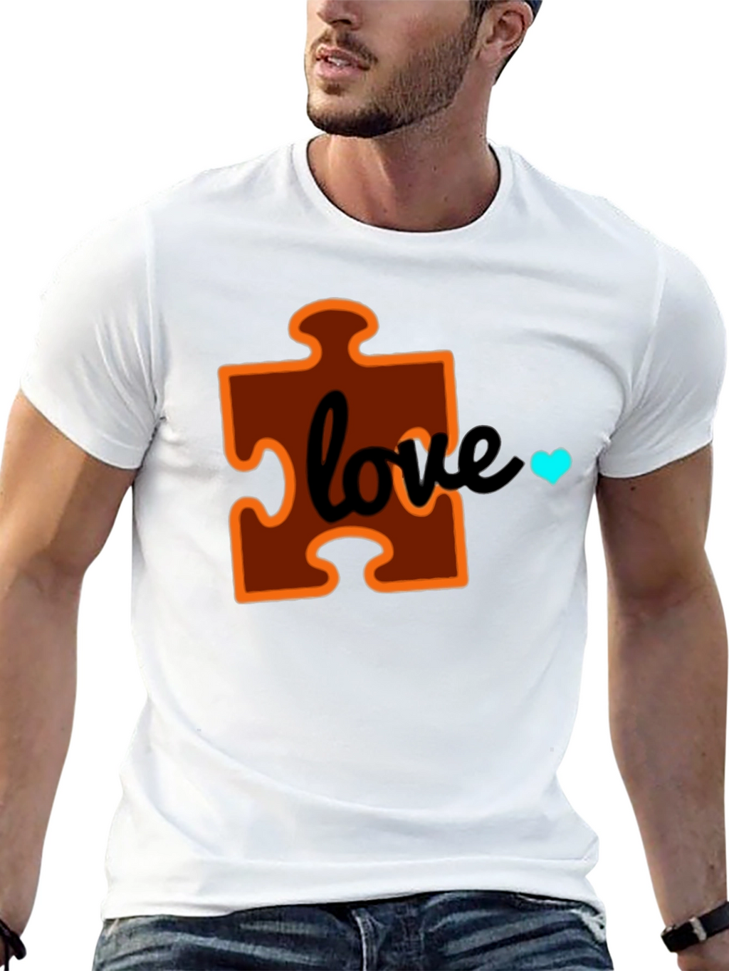 Autism Awareness Puzzle Piece Love T-Shirt