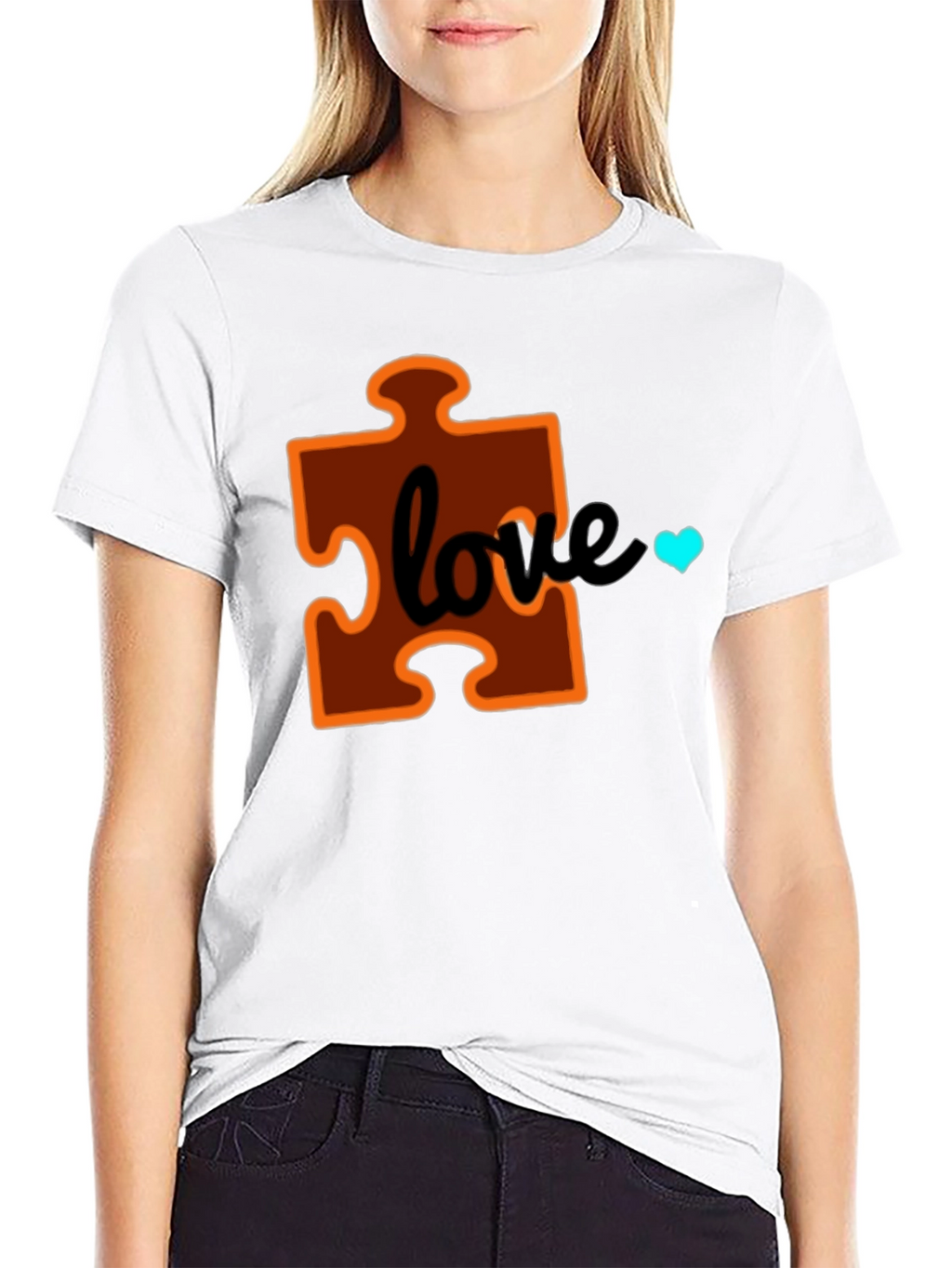 Autism Awareness Puzzle Piece Love T-Shirt