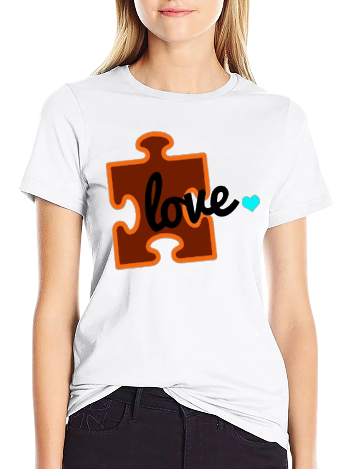 Autism Awareness Puzzle Piece Love T-Shirt