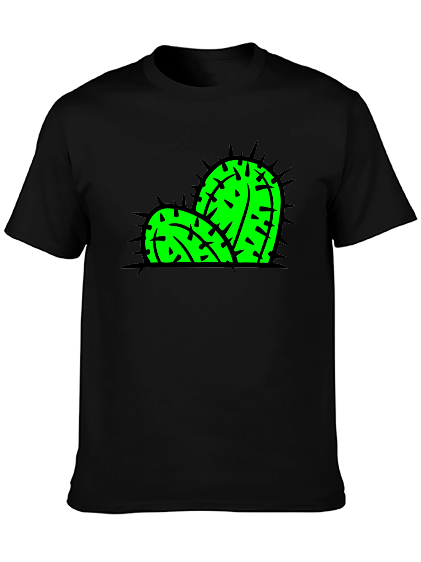 Cactus Graphic Print T-Shirt - Bold Black Tee