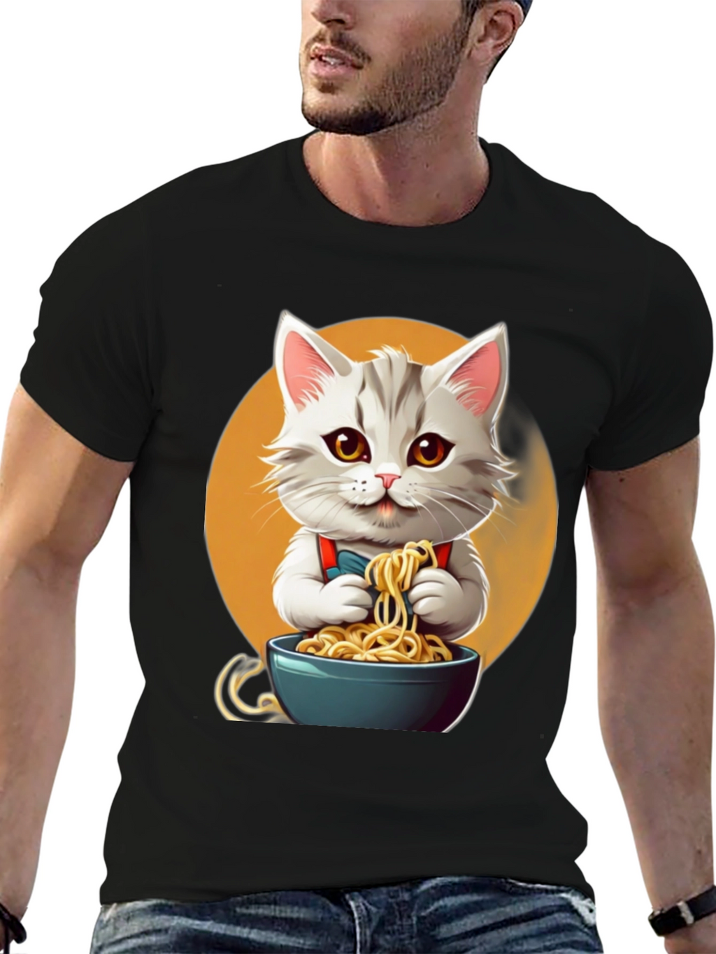 Cute Cat Ramen T-Shirt