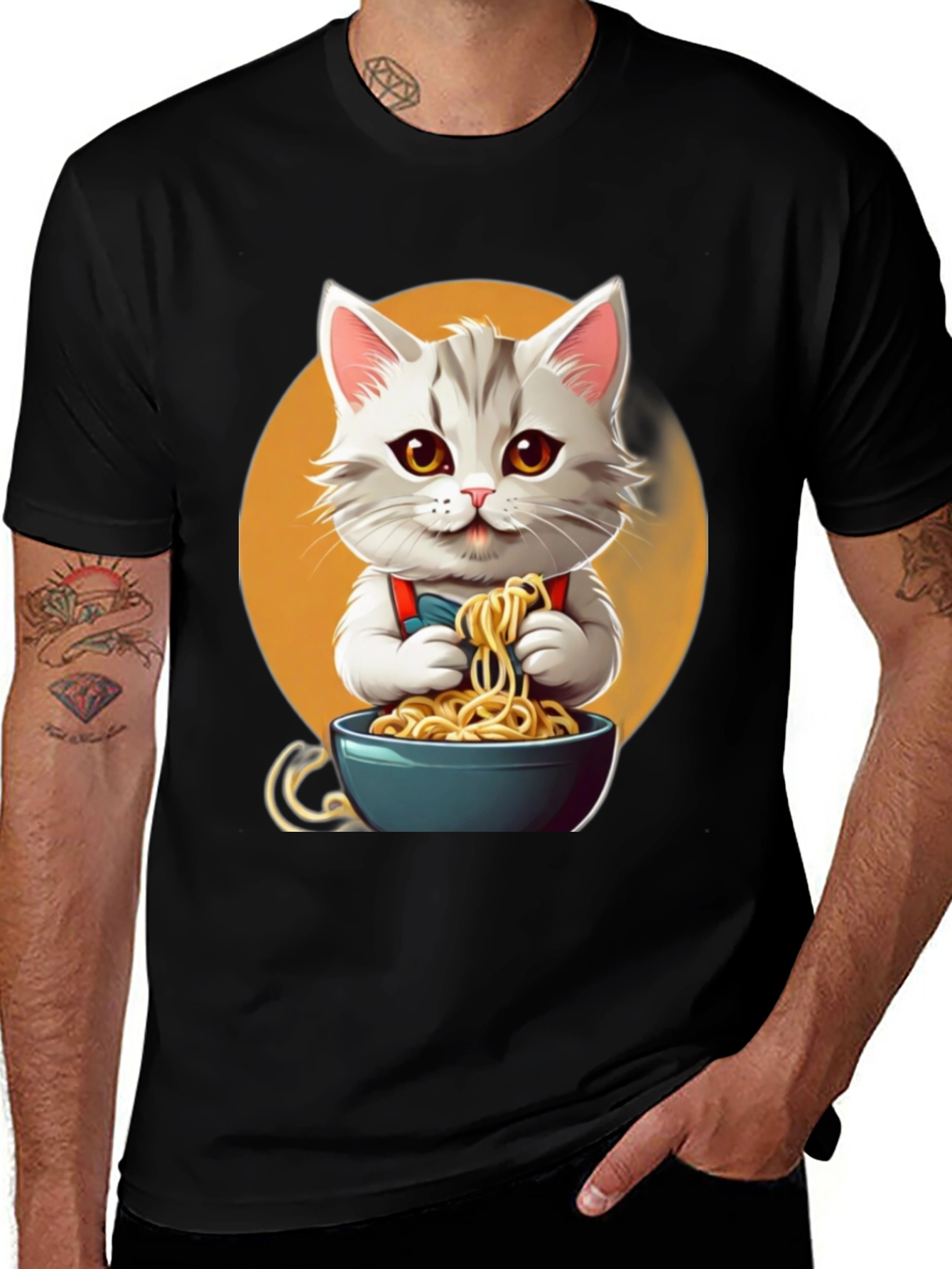 Cute Cat Ramen T-Shirt