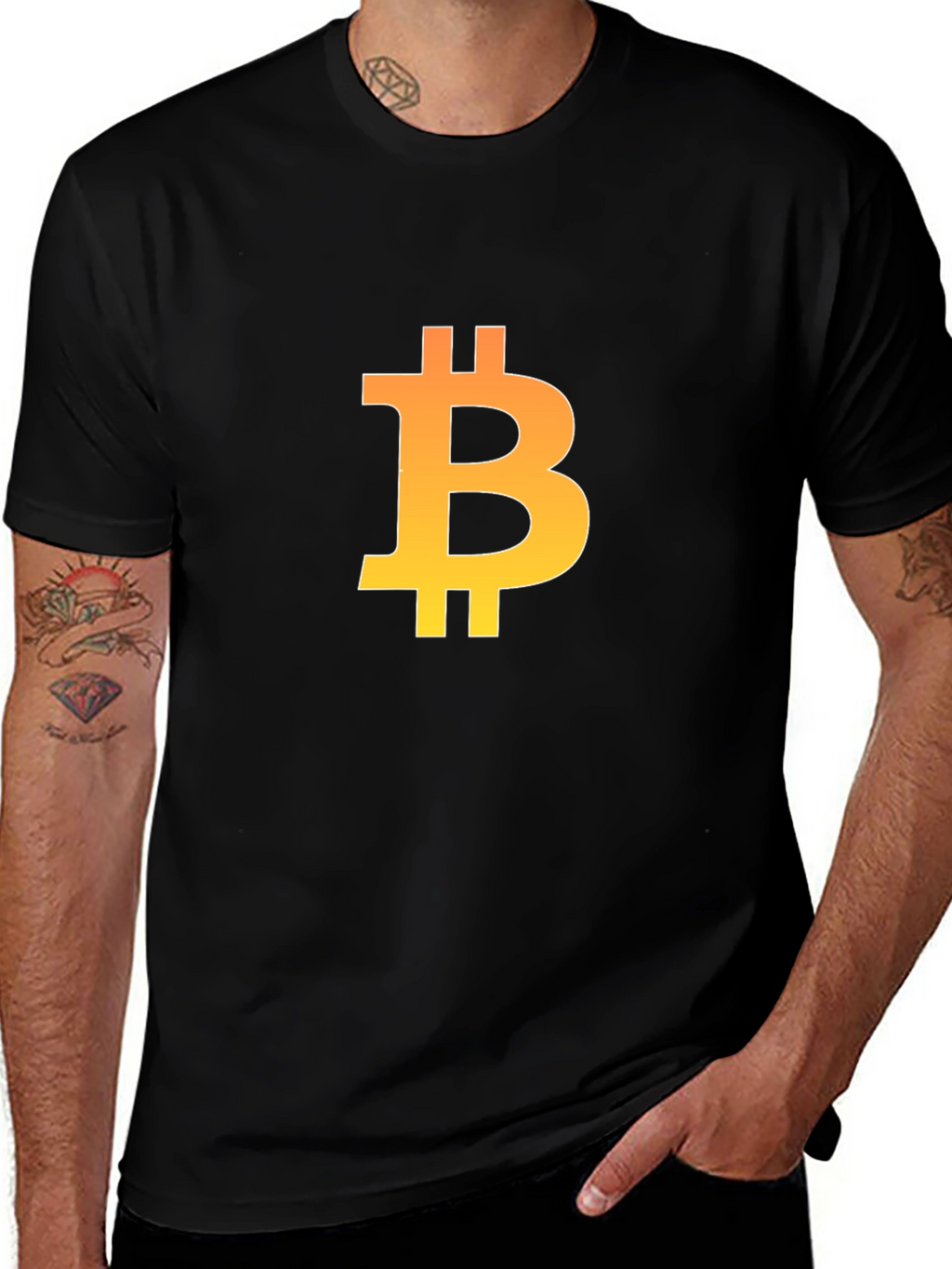 Bitcoin Logo Black T-Shirt