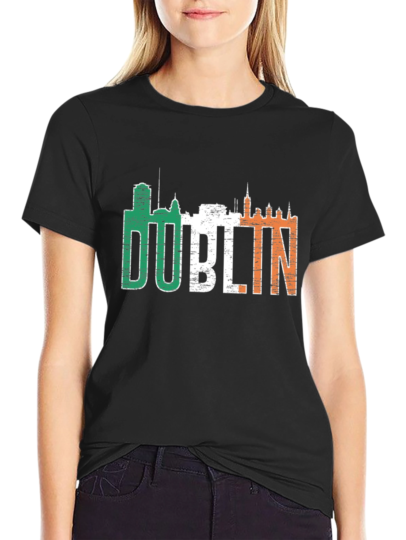 Dublin Ireland Flag T-Shirt - City Skyline Tee