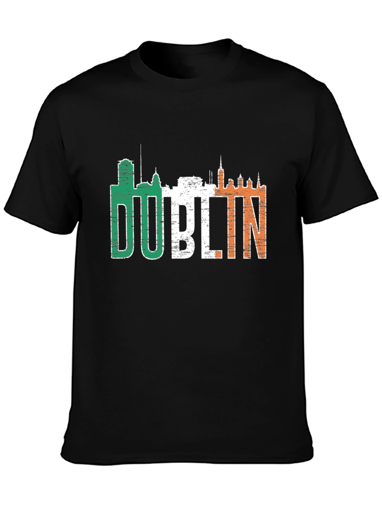 Dublin Ireland Flag T-Shirt - City Skyline Tee