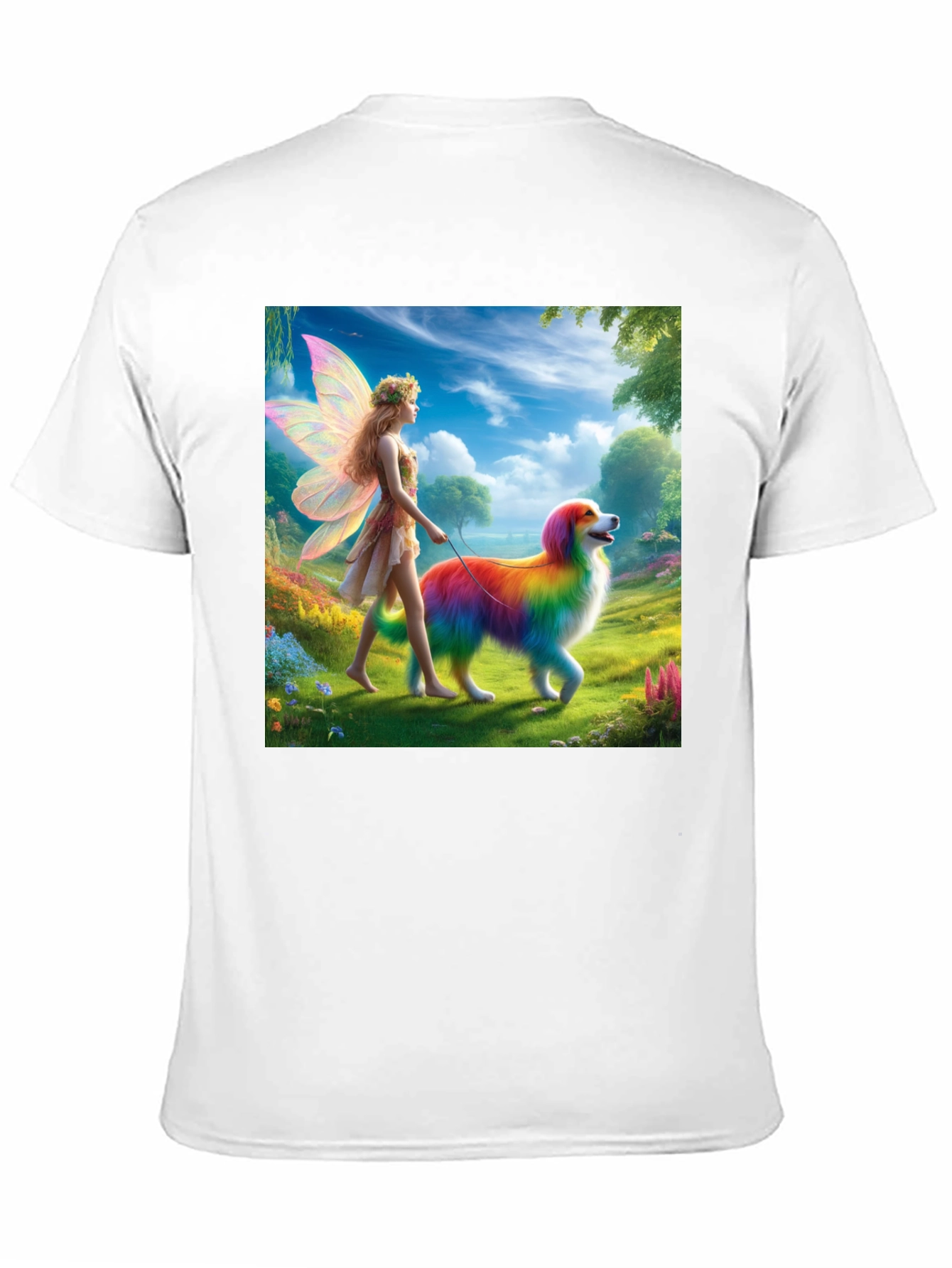 Fairy & Rainbow Dog Graphic Tee