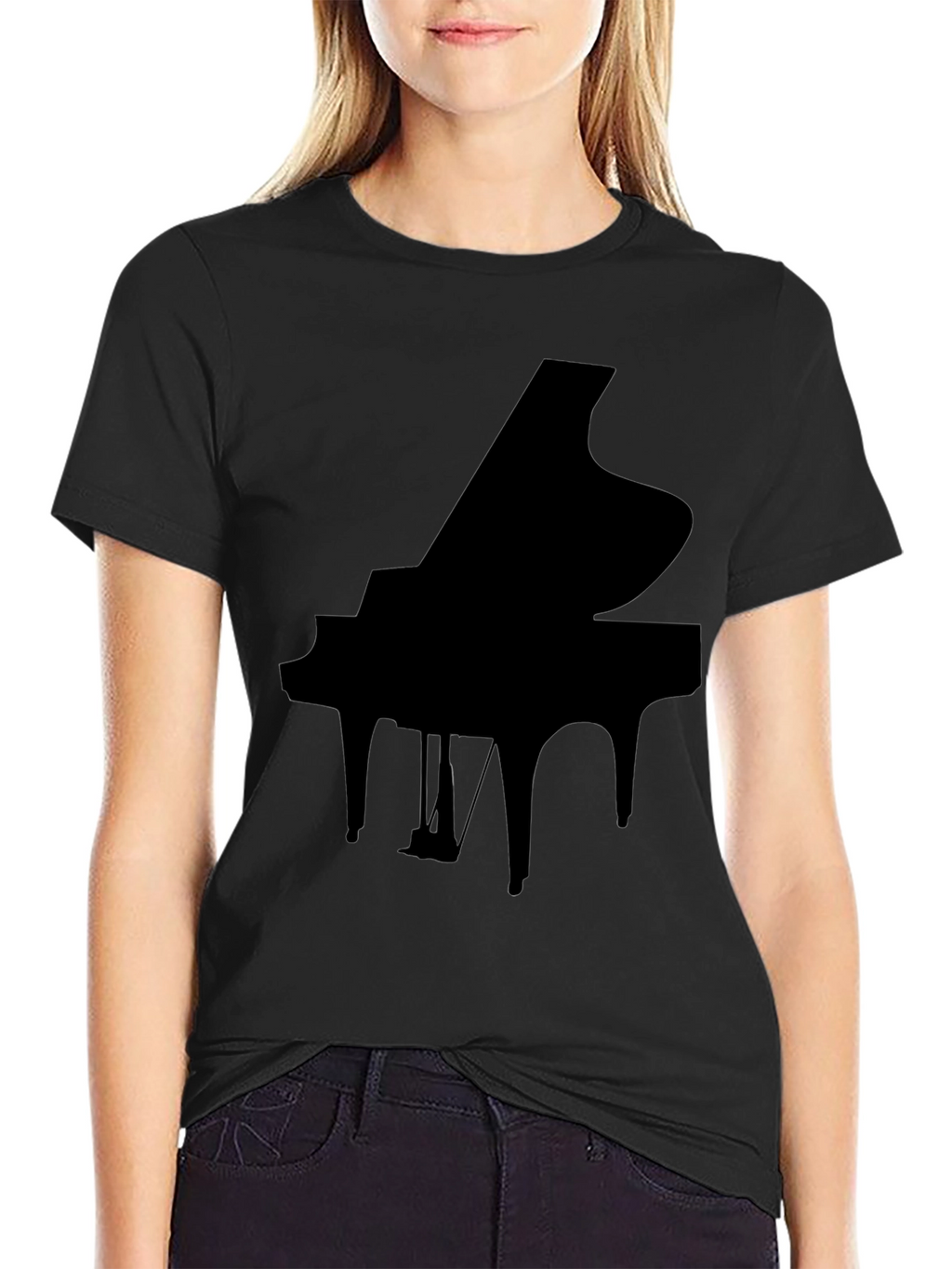 Grand Piano Graphic Tee - Black