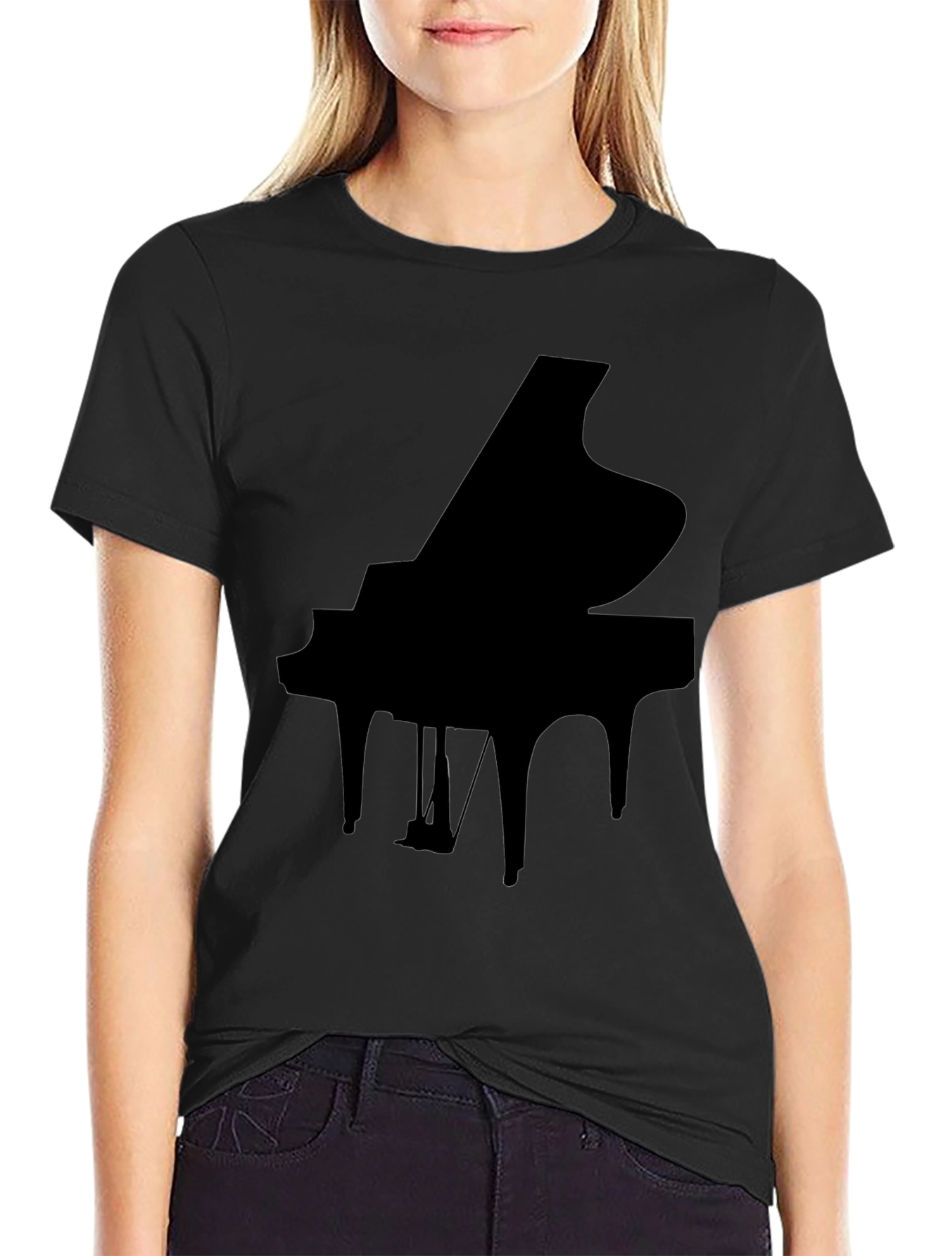 Grand Piano Graphic Tee - Black