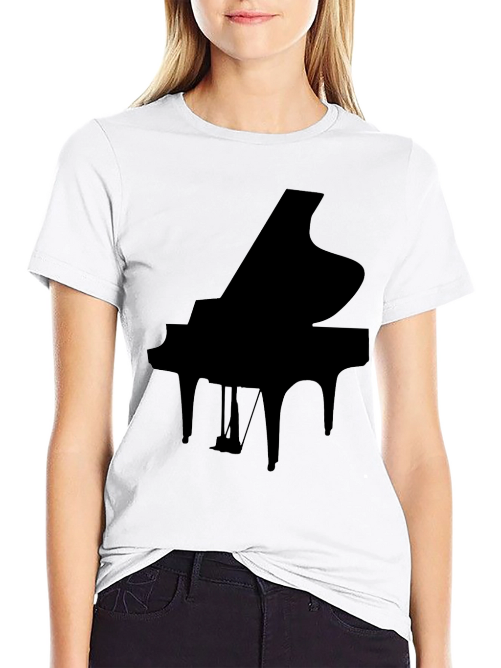Grand Piano Graphic Tee - Black