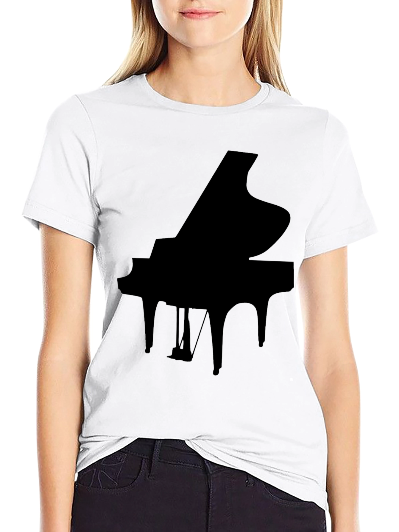 Grand Piano Graphic Tee - Black
