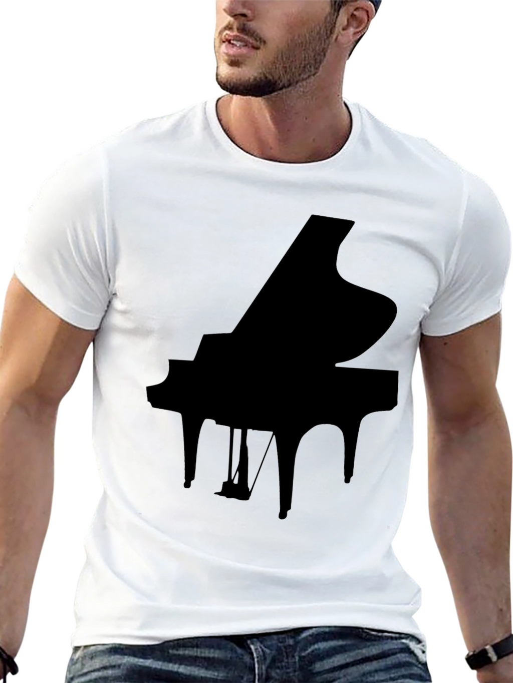 Grand Piano Graphic Tee - Black