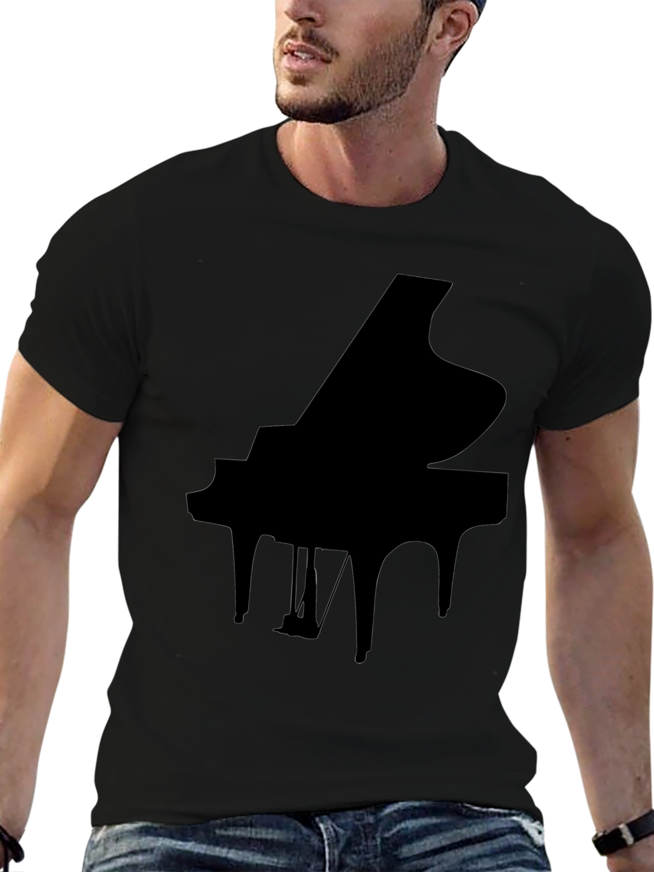 Grand Piano Graphic Tee - Black