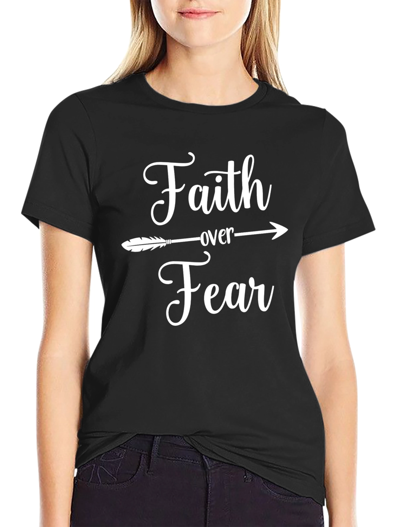 Faith Over Fear Graphic Tee - Inspirational Design