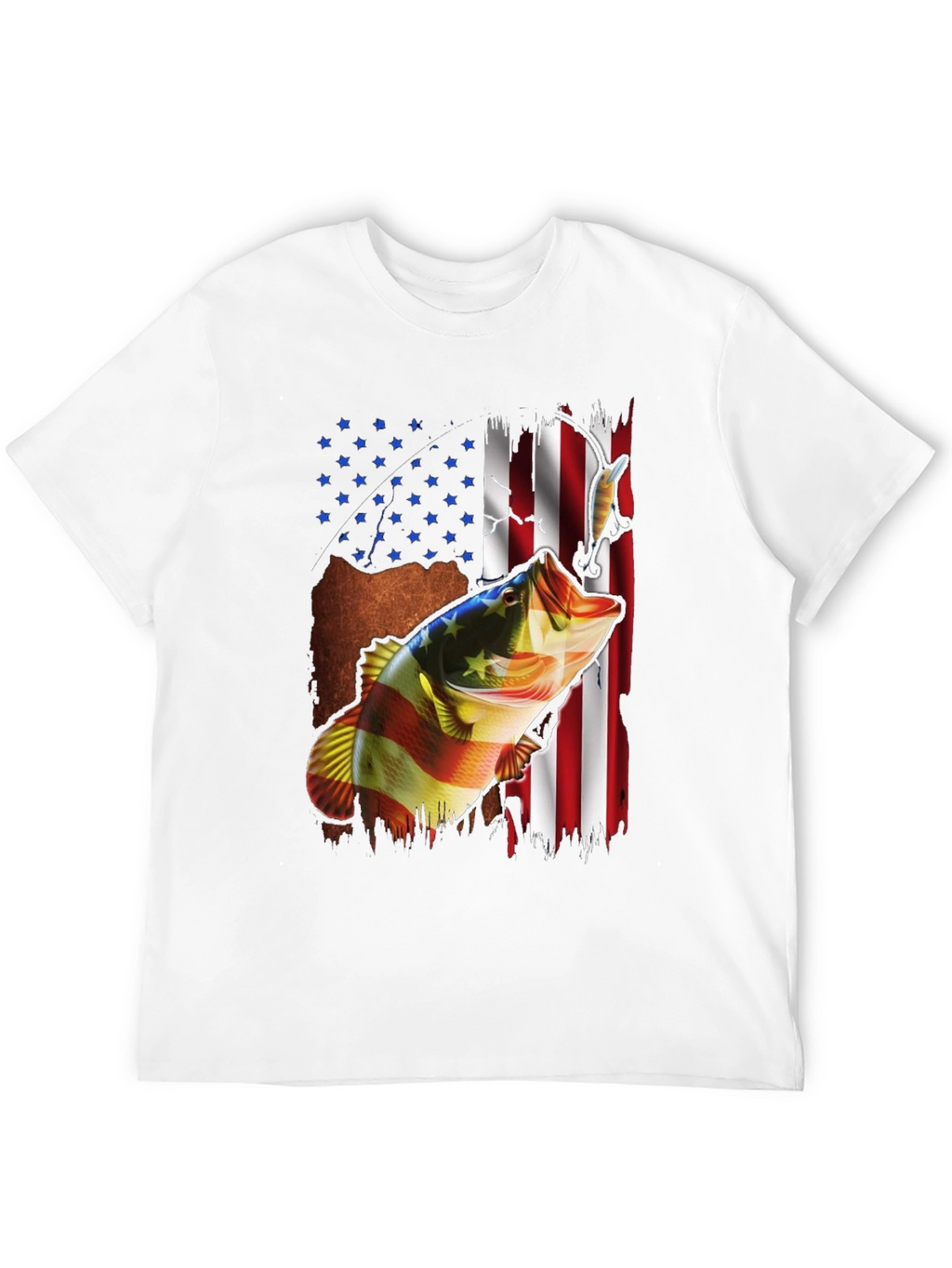 American Flag Fish Graphic Tee