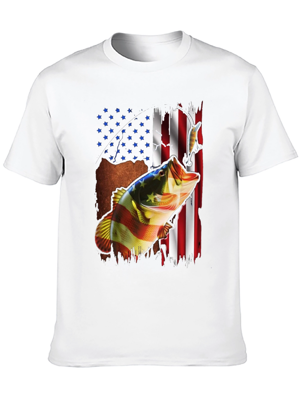 American Flag Fish Graphic Tee