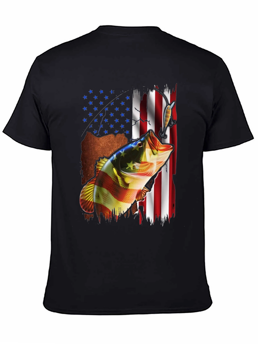 American Flag Fish Graphic Tee