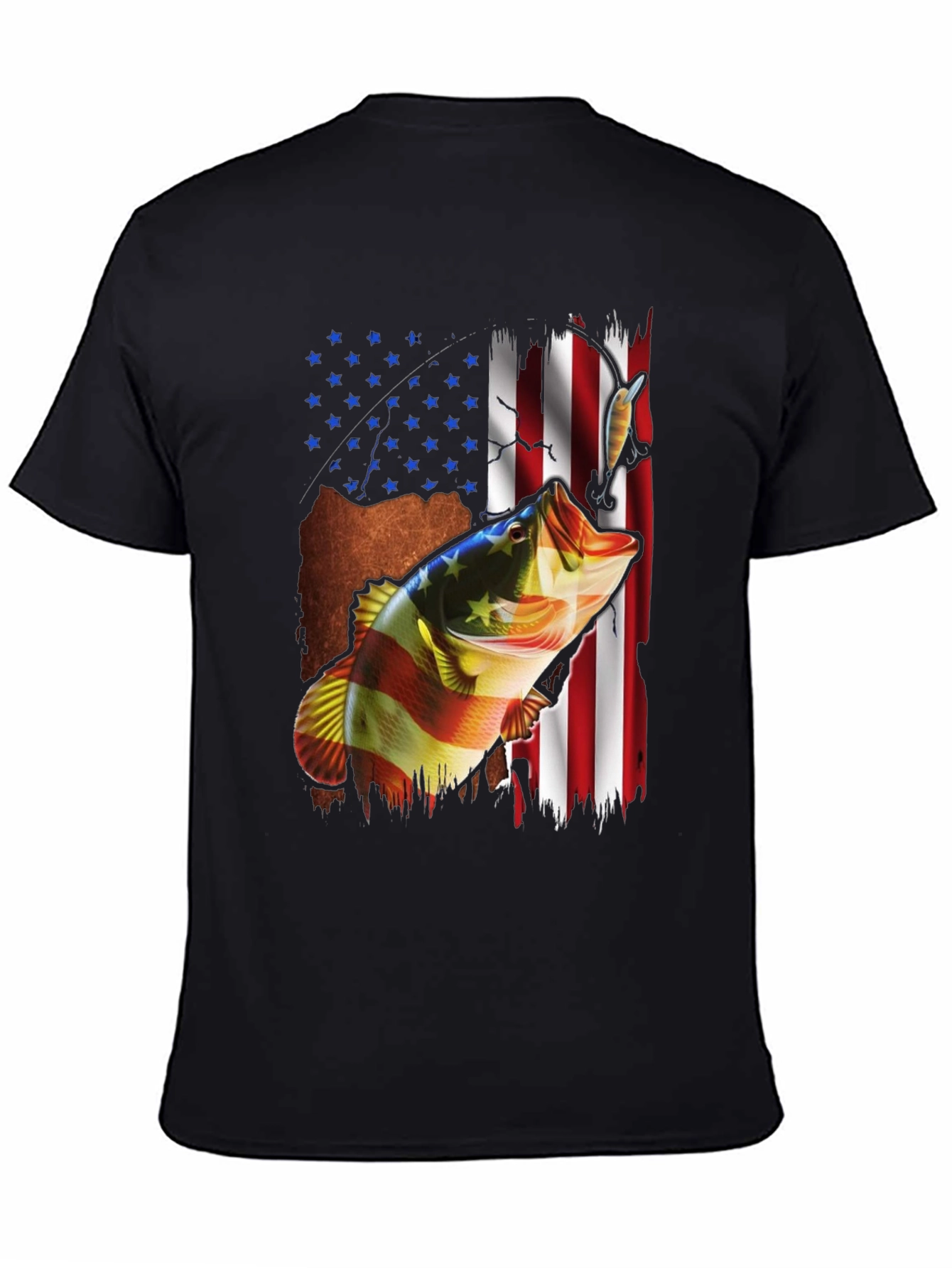American Flag Fish Graphic Tee