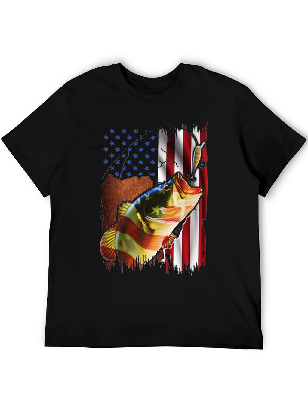 American Flag Fish Graphic Tee