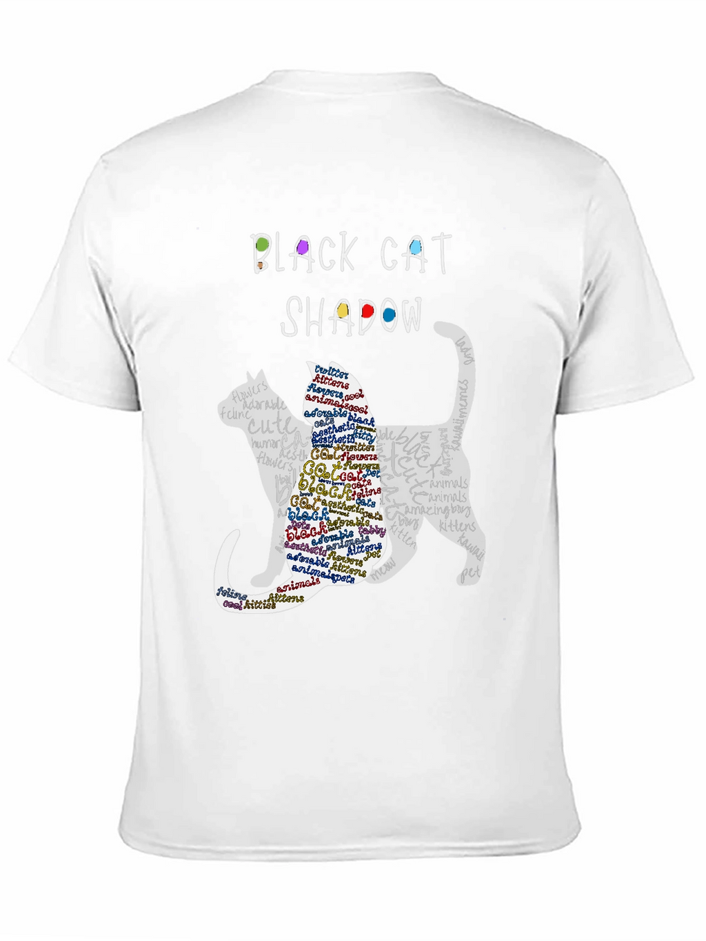 Black Cat Shadow Graphic T-Shirt