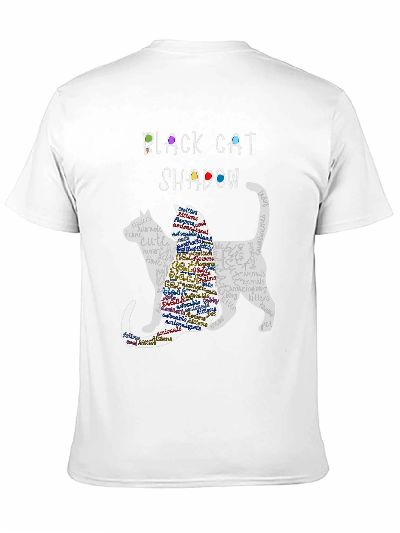 Black Cat Shadow Graphic T-Shirt