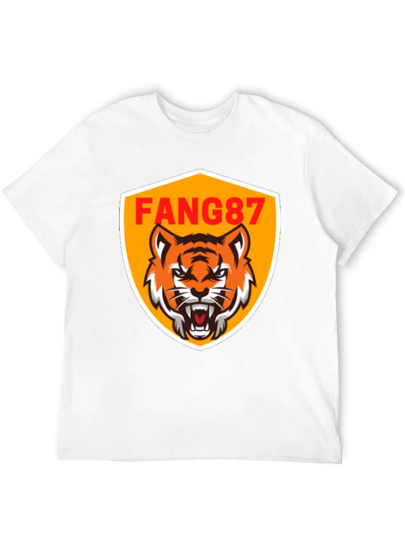 FANG87 Tiger Graphic Black T-Shirt
