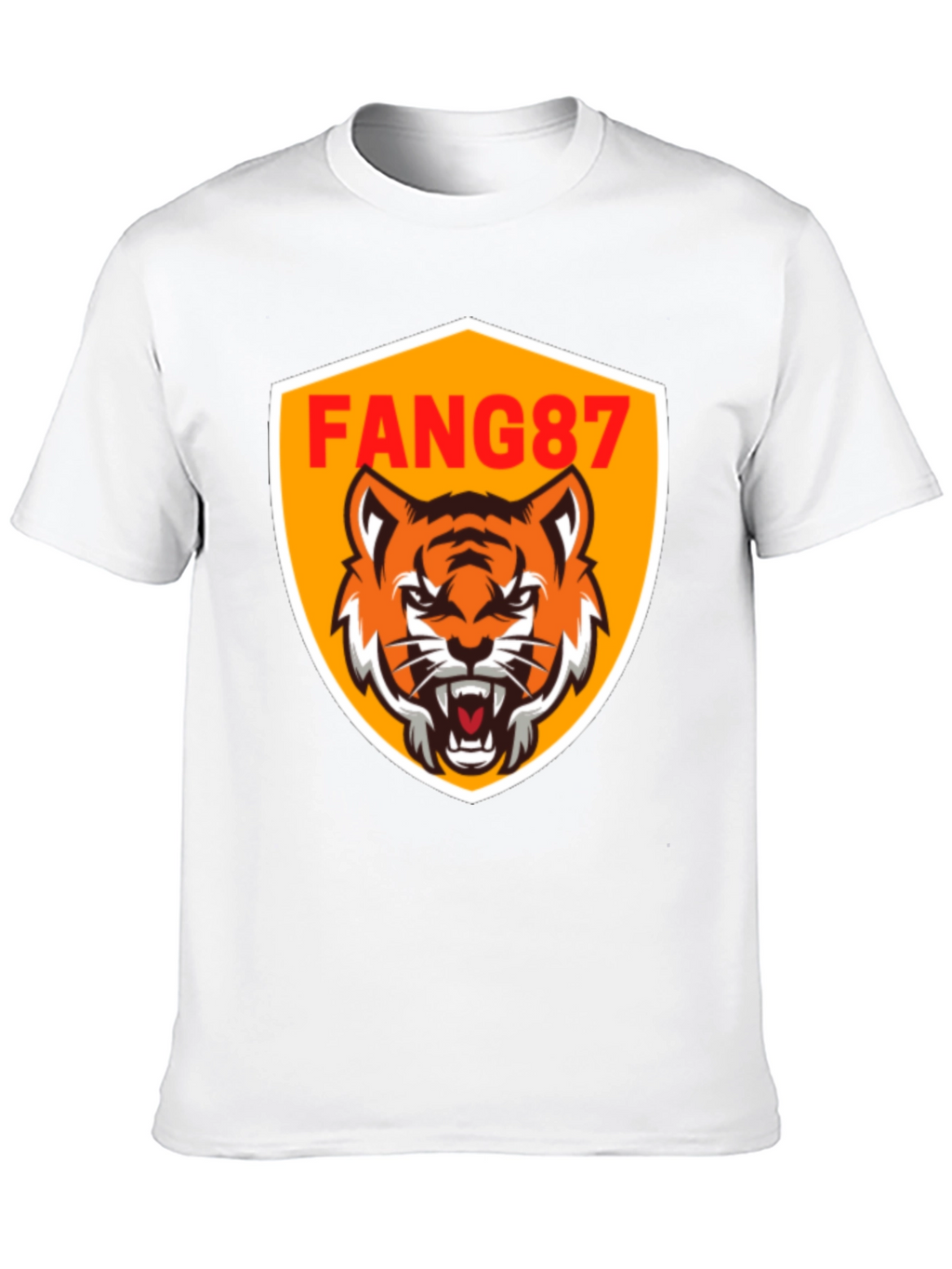 FANG87 Tiger Graphic Black T-Shirt