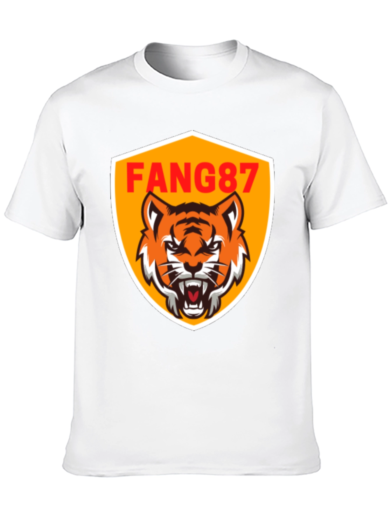 FANG87 Tiger Graphic Black T-Shirt