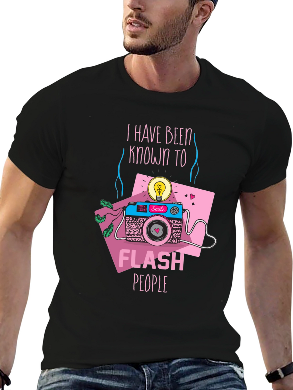 Funny Camera T-Shirt - I Flash People