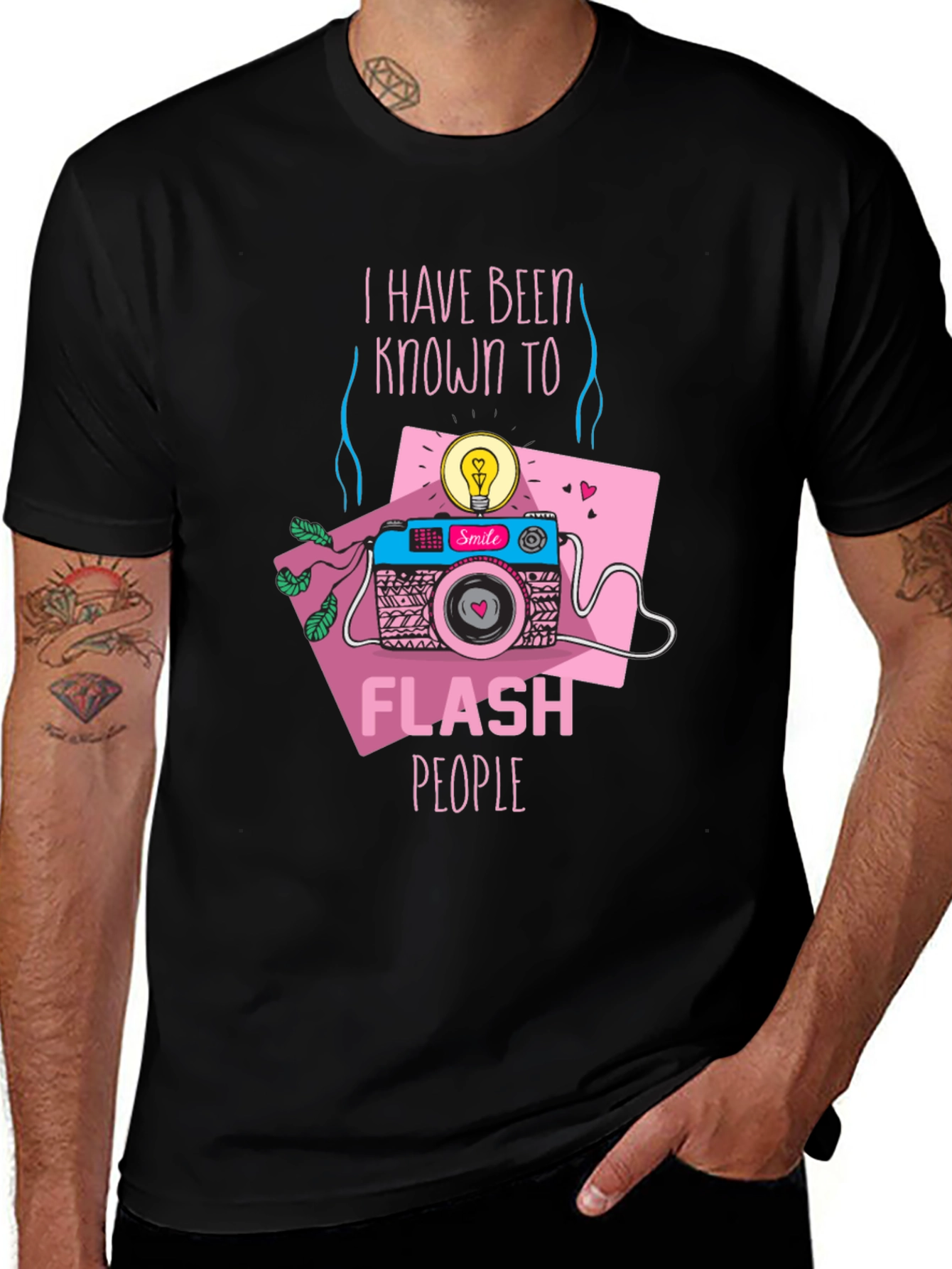 Funny Camera T-Shirt - I Flash People