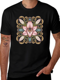 Floral Blossom Graphic Tee - Black