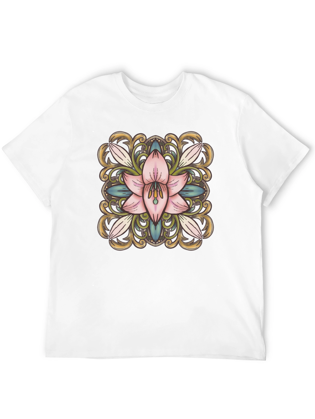 Floral Blossom Graphic Tee - Black
