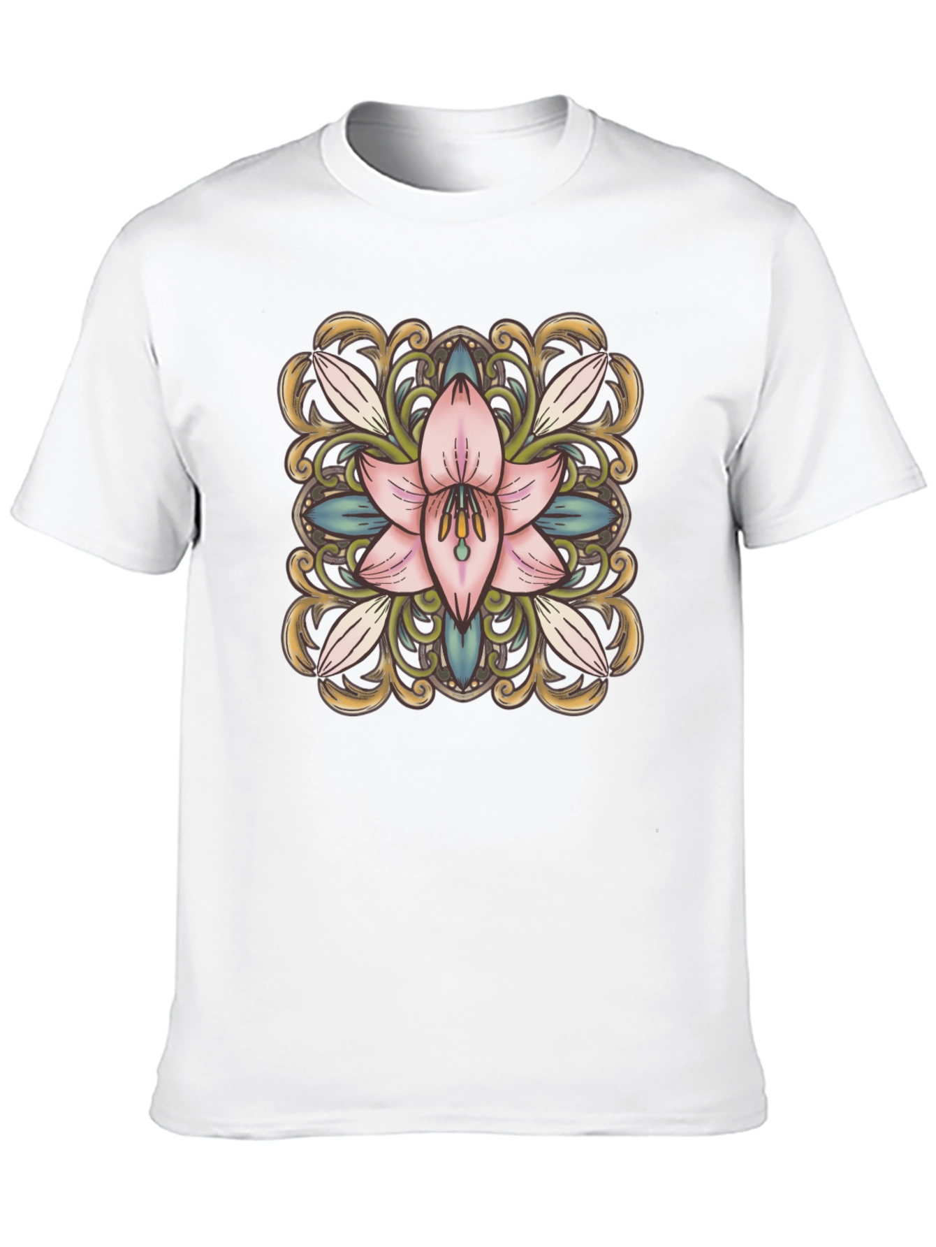 Floral Blossom Graphic Tee - Black