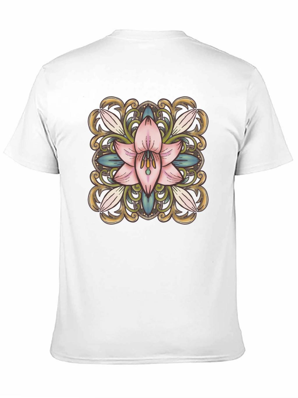 Floral Blossom Graphic Tee - Black