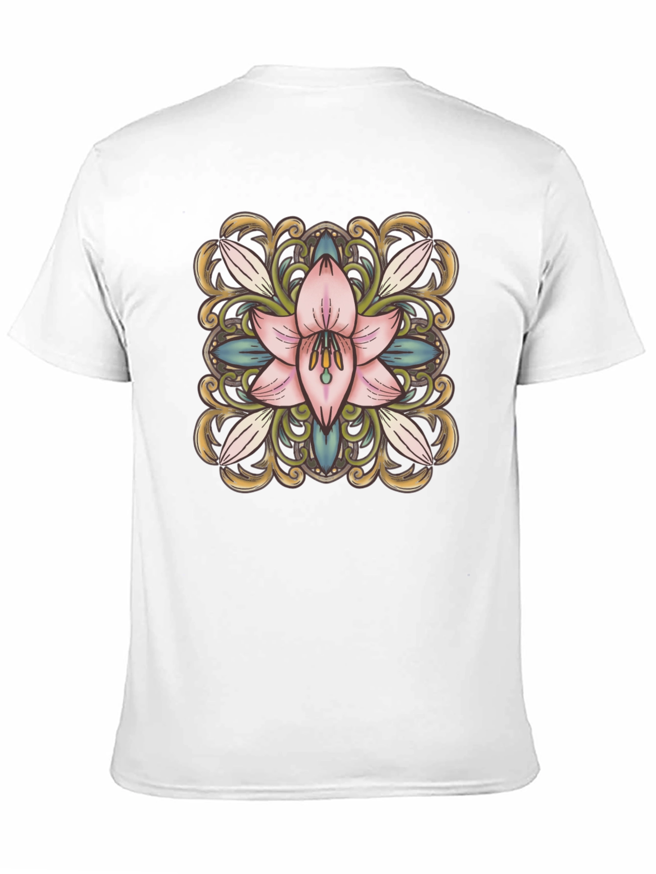 Floral Blossom Graphic Tee - Black